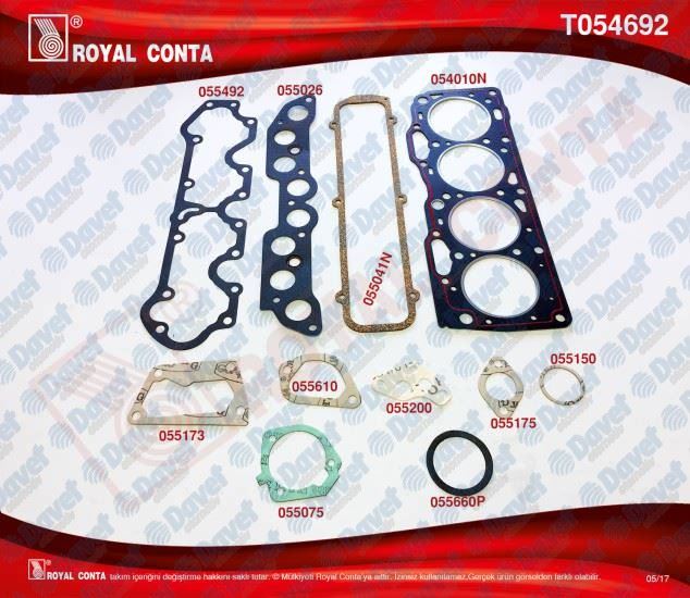 ROYAL T054692 Motor Ust Takim Conta Tipo-Uno 1.4 (Royal 054692)